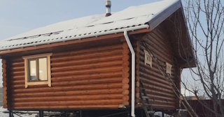 Баня из оцилиндрованного бревна под ключ в Спасске-Дальнем - от 133537 рублей